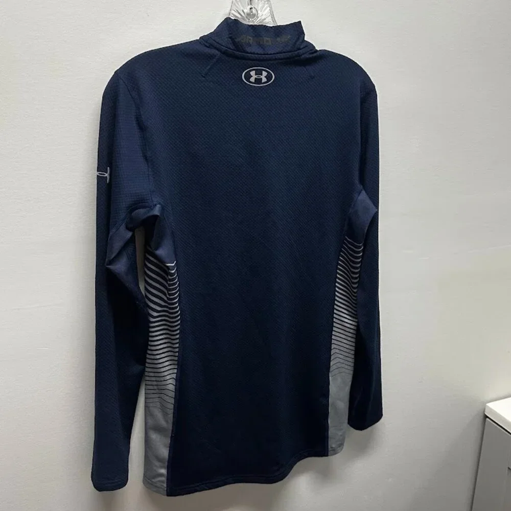 Under Armour ColdGear Reactor Fitted Long Sleeve Shirt | Navy Size Small - Picture 5 of 6